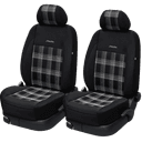 Coprisedili auto universali Tartan – Nero