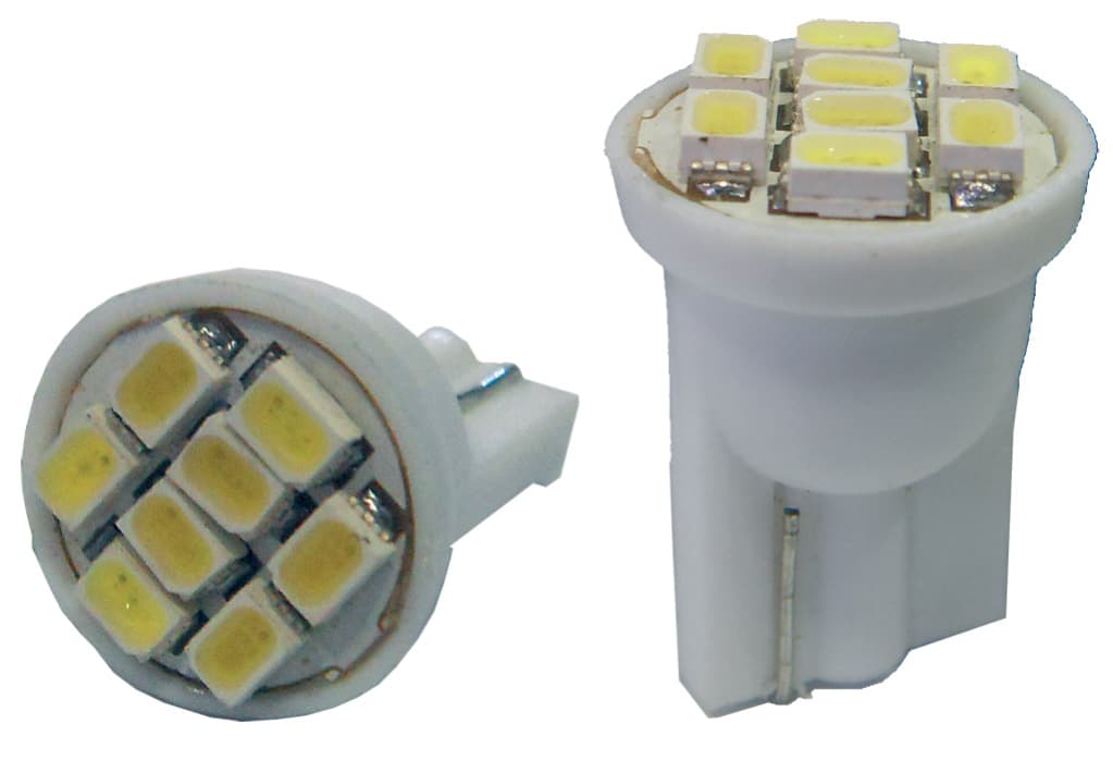 LED 12V T10 8 Smd Bianchi