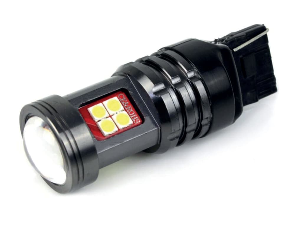 Cp. Lampade LED 12/24V T20-7440- W21 W Singolo Filamento Alta Lumin. 800