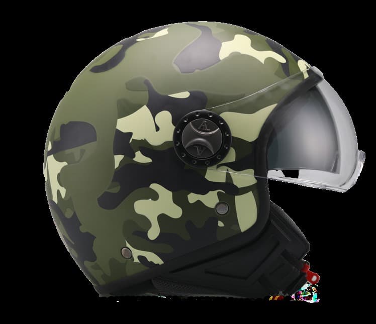 Casco Demi-Jet Mod. 101/Bis D/V Camouflage Verde