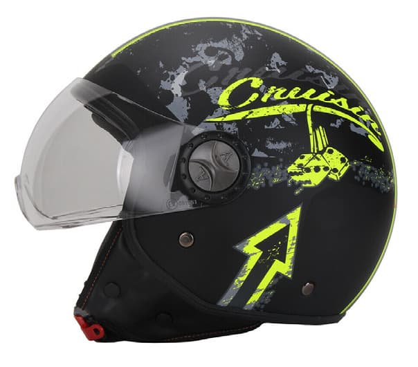 Casco Demi-Jet Mod. 101 V/Elic. Up Giallo