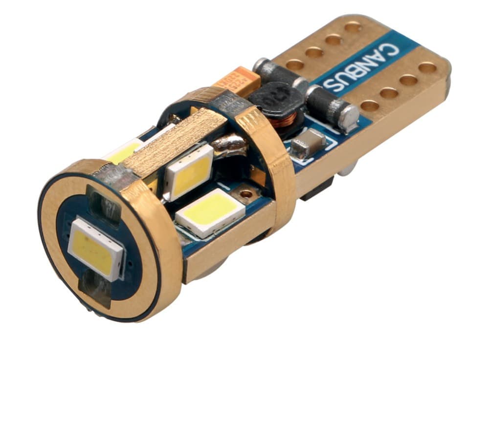 Cp. Lampade LED Can Bus No Error 12V T10 W5W 9 LED Alta Lumin. 6000K
