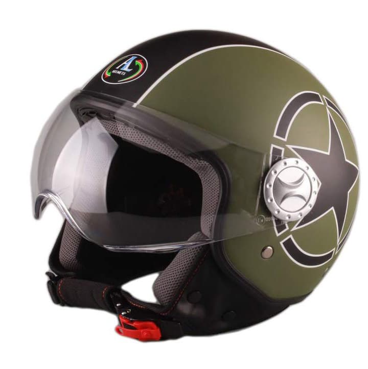 Casco Demi-Jet Mod. 101/Bis D/V Star Verde