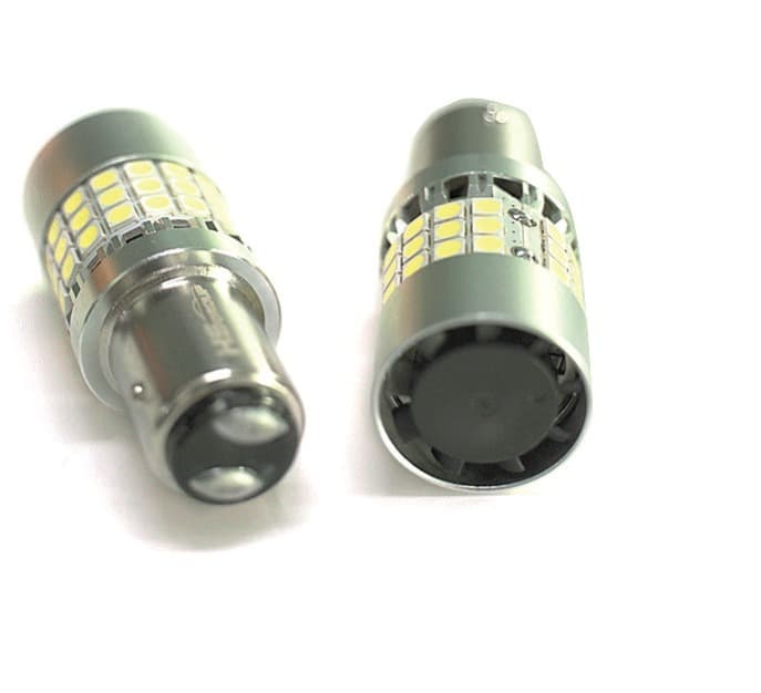 Cp. Lampade LED Super Can Bus No Error 21/5W Reali 12V Bay15D -1157- P21