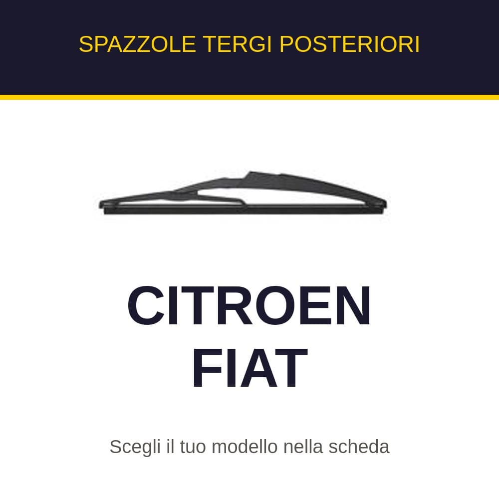 Spazzole tergi posteriori Citroen e Fiat