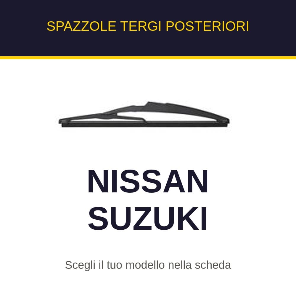 Spazzole tergi posteriori Nissan e Suzuki