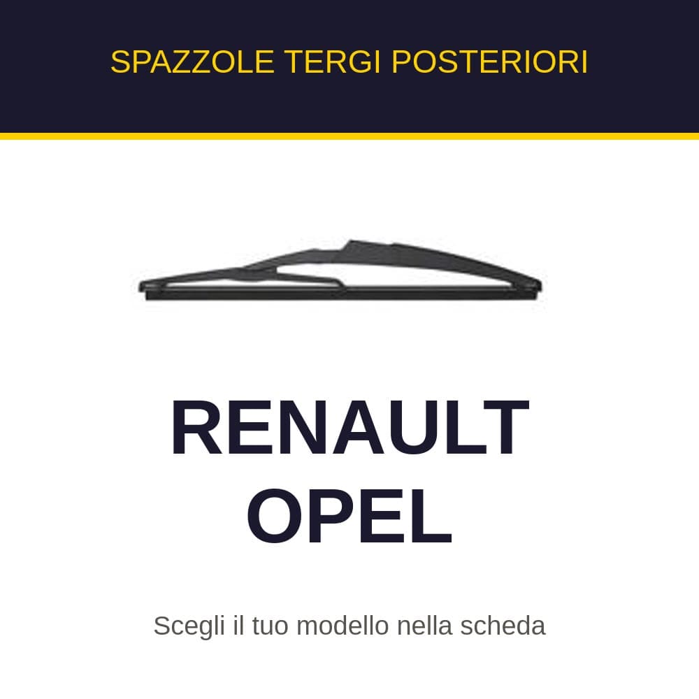 Spazzole tergi posteriori Renault e Opel