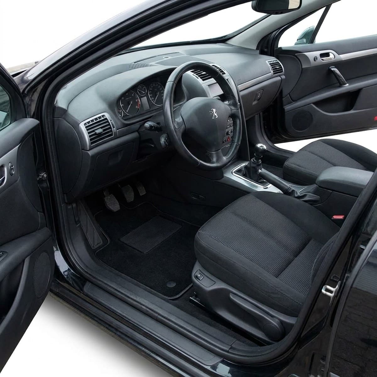 Tappetini in moquette Astro montati su Peugeot 407 Berlina e SW (2004-2012)