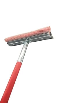 Pulivetro con manico in legno, spugna antimoscerini e lama in gomma 25 cm