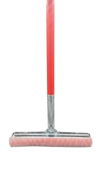 Pulivetro con manico in legno, spugna antimoscerini e lama in gomma 25 cm