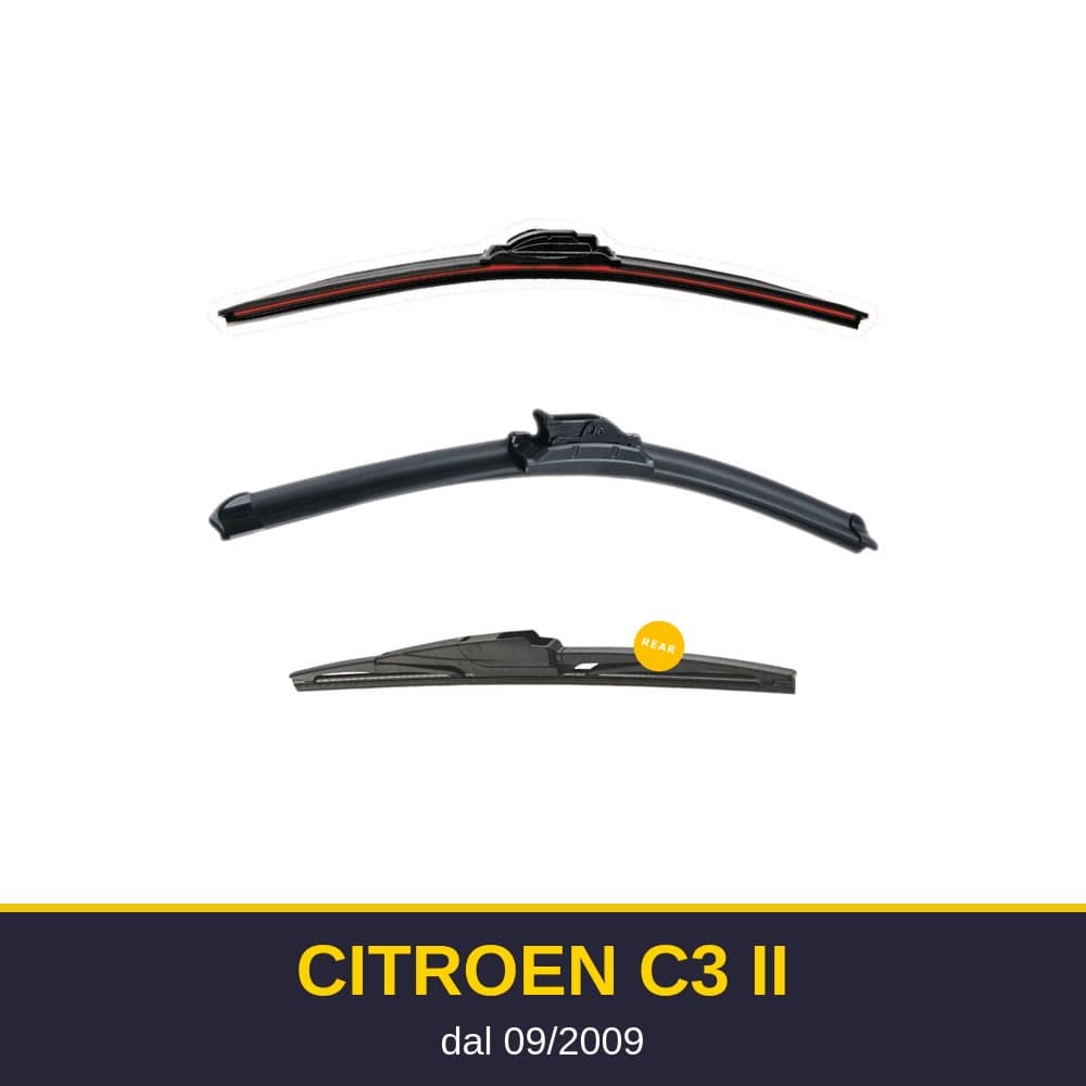 Spazzole tergicristallo Citroen C3 II (09/2009-)