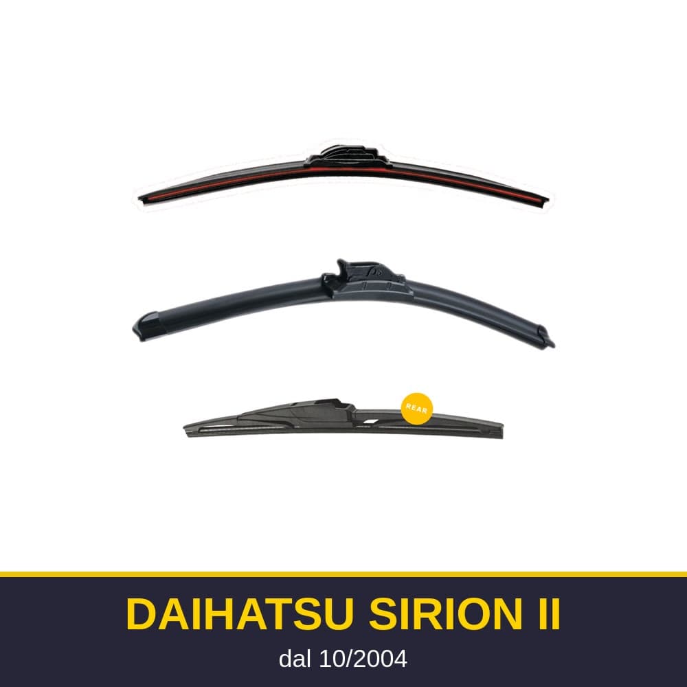 Spazzole tergicristallo Daihatsu Sirion II (10/2004-)