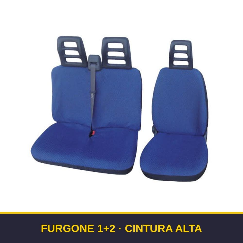 Coprisedili furgone universali Jolly 1+2 – set completo cintura alta