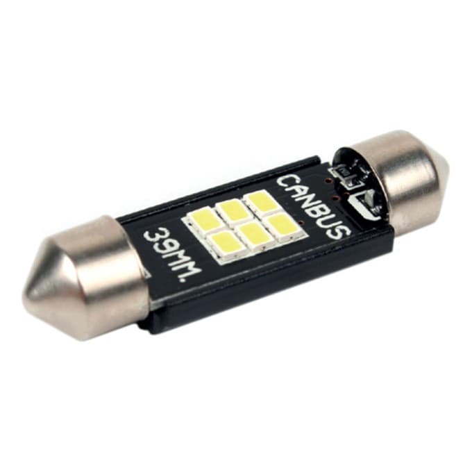 Coppia lampade LED siluro T11 39 mm canbus 6 LED 5W 5500K – AA41132