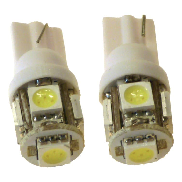 Coppia lampade LED T10 W5W 5 LED SMD 5050 3 chip 6000K – AA41212