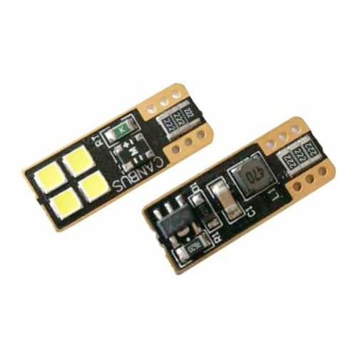 Coppia lampade LED T10 W5W super canbus 4 LED Samsung 300 lm 5500K – AA41004