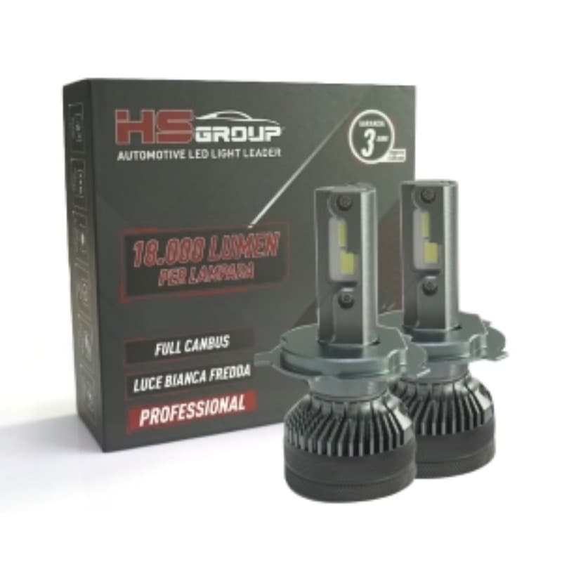 Kit LED professionale 12V 55W super Canbus 18000 lumen HS Group