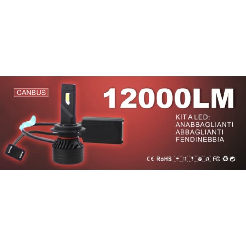 Kit LED professionale 12/24V 55W 12000 lumen HS Group