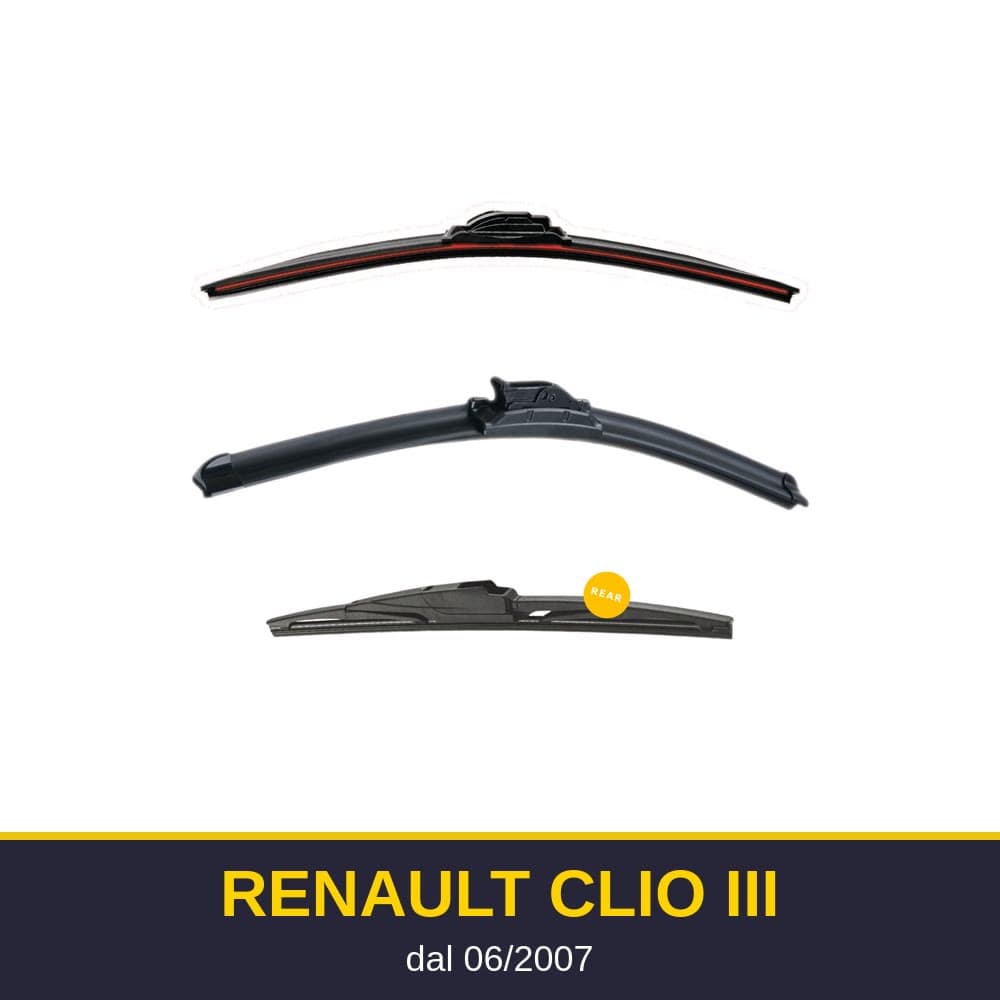 Spazzole tergicristallo Renault Clio III (06/2007-)