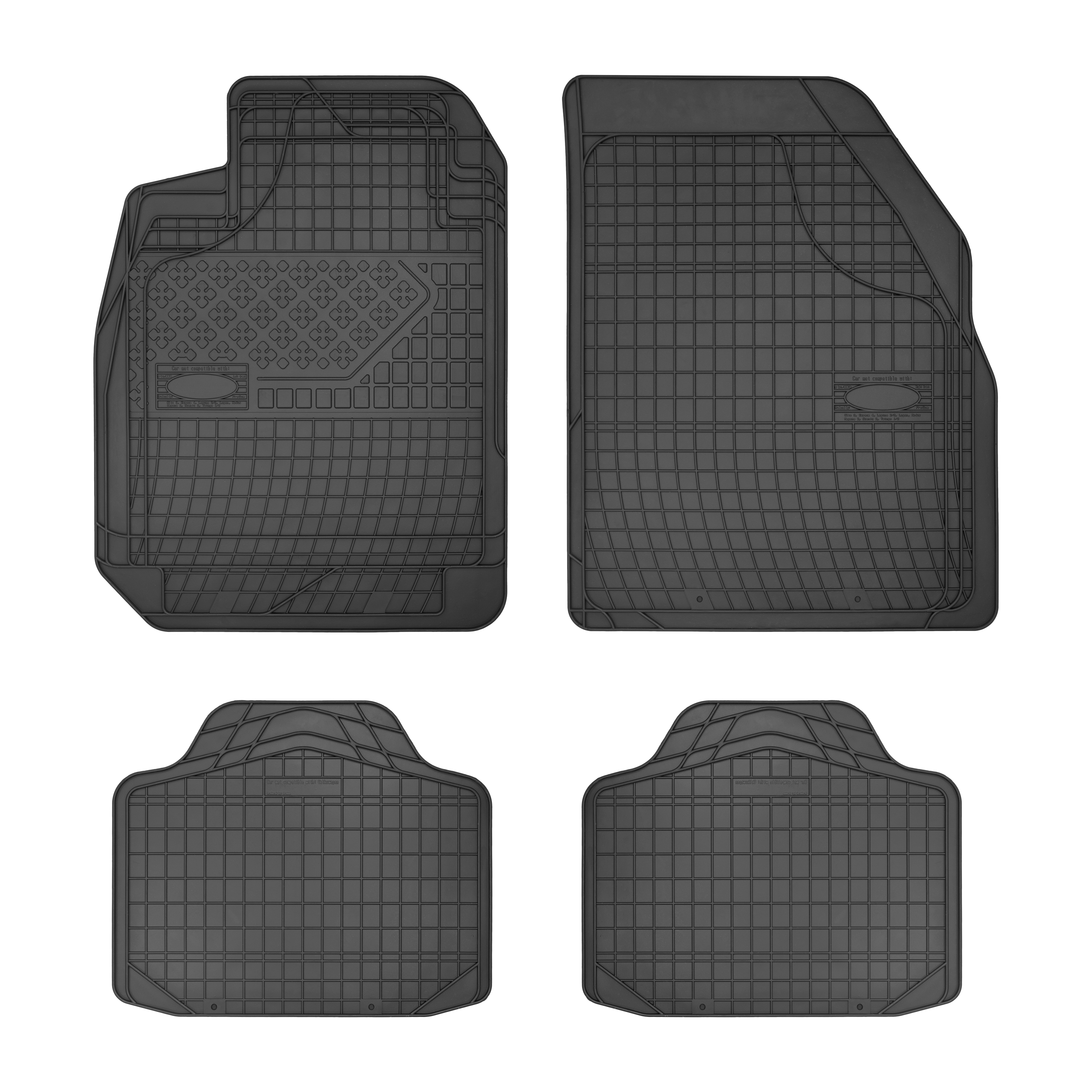 Tappetini in gomma per Renault Twingo, Twingo II, Clio III, Megane II, Laguna II/III, Modus, Scenic II, Espace IV, Dacia Logan